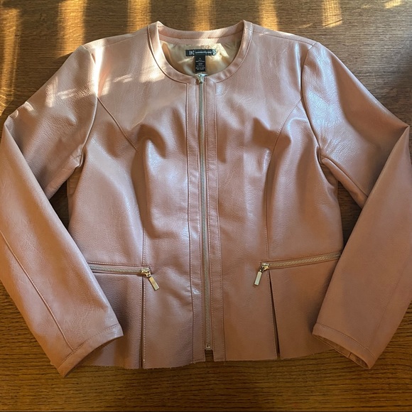 INC ☺️ International Concepts - Vegan Leather Blazer with Peplum - Size L - Picture 7 of 7